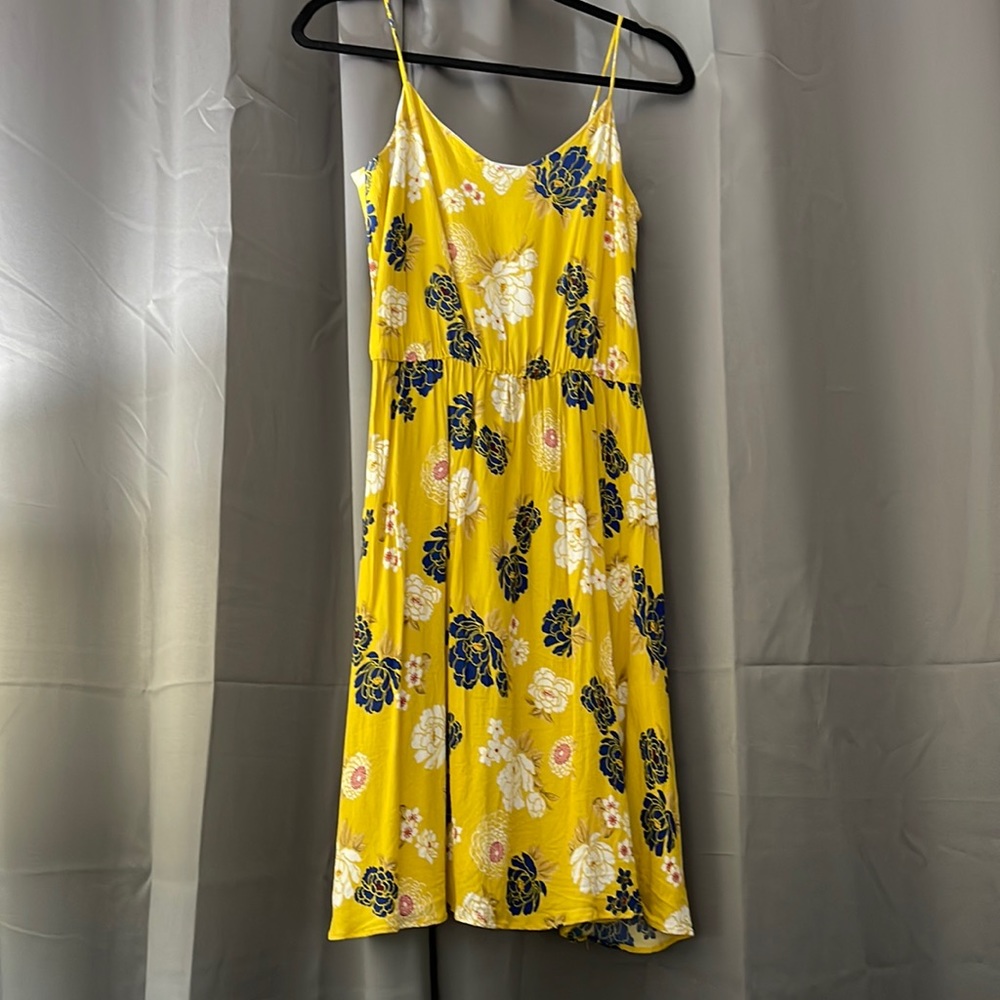 Zara Yellow Floral Dress - Size M